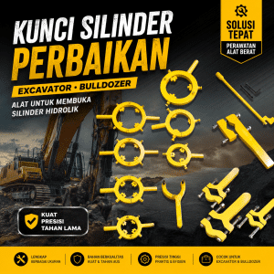 Kunci Silinder Perbaikan Excavator Bulldozer Alat untuk Membuka Silinder Hidrolik