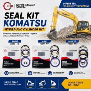 SEAL KIT KOMATSU BOOM PC200 MO - BUCKET PC200 MO - ARM PC200 MO / READY BANYAK TYPE!!!